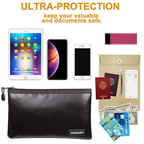 Hodufy Fireproof Money Bag - 10.6"x6.7" & 5"x8" | Home Organization - Image 4