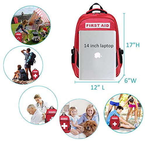 First Aid Bag Empty Red Emergency First Responder Trauma - Image 6