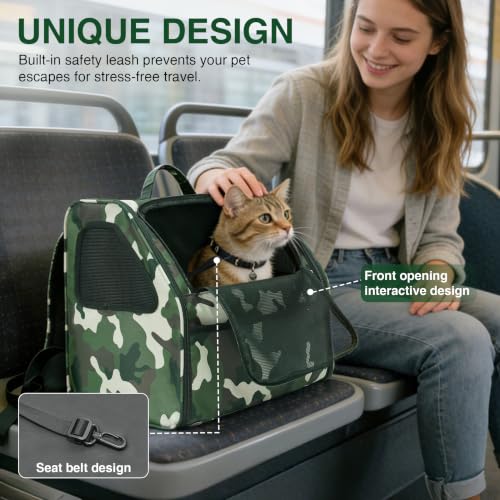 Cat Carrier Backpack Camouflage Pet Backpack for Cats Up to 11lbs - Image 5