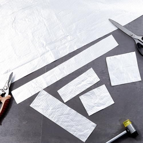 Gueevin 35.5 Inch X 32.8 Feet Self Stick Roll Roofing, Aluminum - Image 3