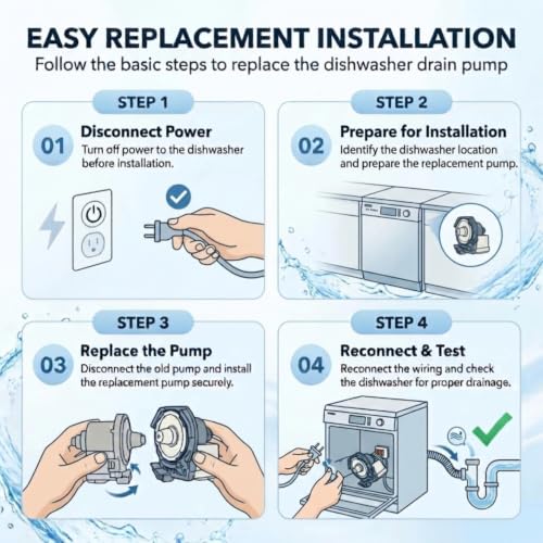 W10876537 Dishwasher Drain Pump Motor Replacement | Kitchen Essentials - Image 8