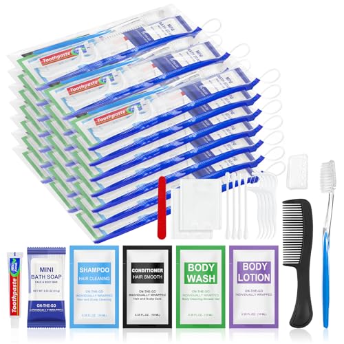 30 Set Personal Hygiene Kit Bulk,Blue 12-IN-1 Individually - Image 2