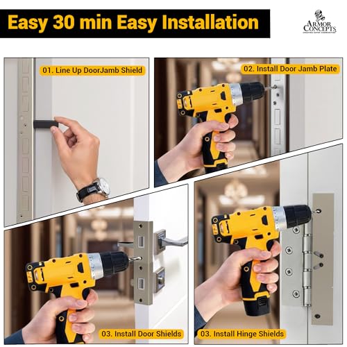 Door Armor MAX 5 Piece Door Reinforcement Kit, Anti Kick in Door - Image 7