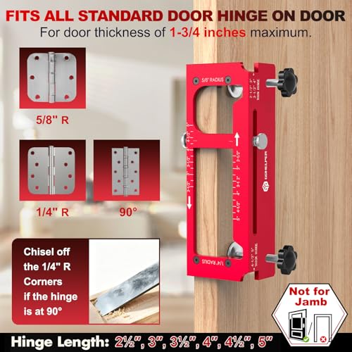 Door Hinge Jig, Door Hinge Template Kit for Router - Image 3