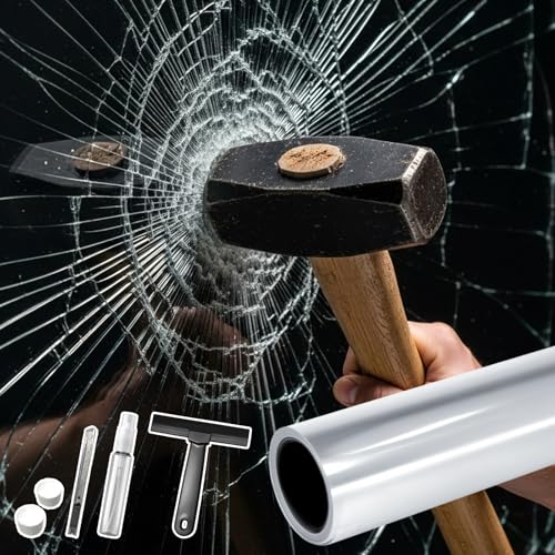 Security Safety Shatterproof Window Film 8 Mil Clear 17.4x78.7in - Image 2