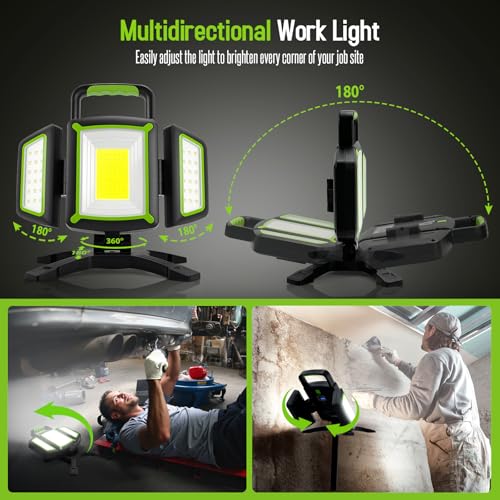 30W Rechargeable LED Work Light, 3000LM Magnetic - Image 5