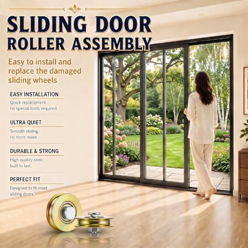 Therwen 4 Pack 1-1/4 Inch Sliding Glass Door Rollers Replacement - Image 7