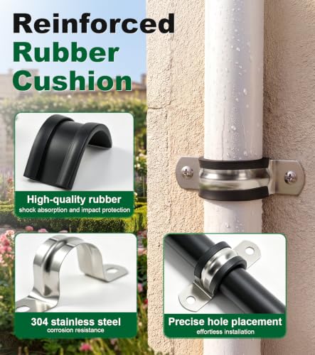 1Inch Pipe Strap U Bracket Clamp, Cushioned U Clamp for Conduit - Image 5