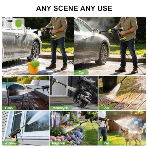SUNSOUL Cordless Portable Car Washer with 2 Batteries - Image 5