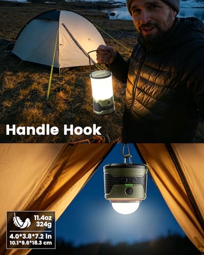 Glocusent 1200LM LED Camping Lantern Rechargeable, Lantern - Image 6