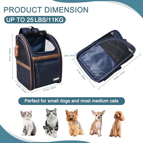 Jespet Pet Backpack Carrier for Small Dog, Soft Car Bed - Image 4
