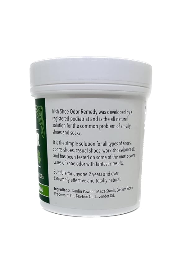Natural Shoe Odor Eliminator and Foot Odor Eliminator - Developed by a Registered Podiatrist in Ireland - Effective Shoe Deodorizer for all Types of Feet and Footwear - Smelly Shoe Odor Remover 3.5oz