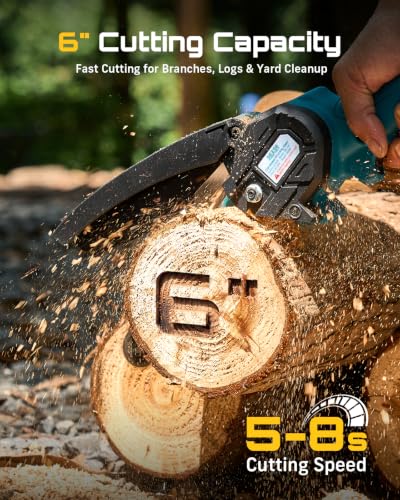 SEESII 2-in-1 Mini Chainsaw & Pruning Shears, 20V Brushless Motor - Image 6