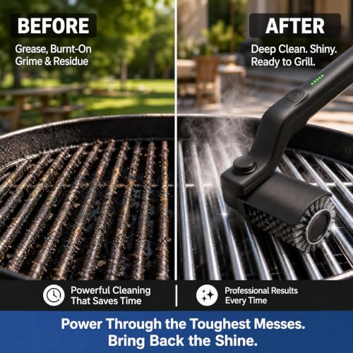Upgraded Electric Grill Brush, Cordless Rechargeable Grill - Image 7