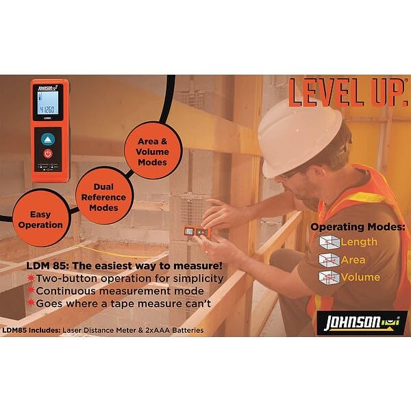 Johnson Level & Tool LDM85 Laser Distance Meter, 85' - Image 4