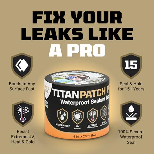 TITANPATCH PRO Waterproof Sealant Tape – White 4" x20' – - Image 3