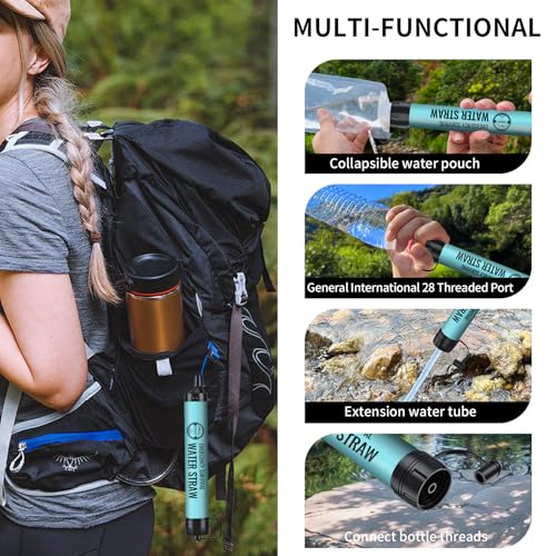 Water Filter Straw 6Packs,New Combo BPA-Free Portable 5L - Image 6