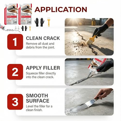 Concrete Crack Filler 4-Pack 4.4LB Grey - Image 6