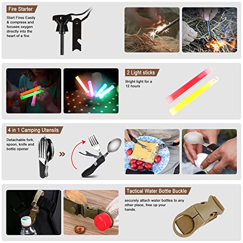 238 Pcs Emergency Survival Kit with First Aid Kit and Molle Pouch - Image 7