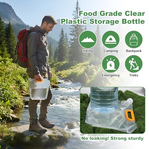 20Pcs 1.3Gallon Collapsibles Water Container Bag Bulk - Image 6