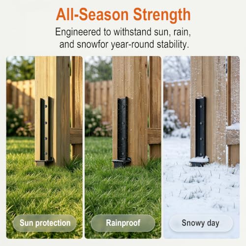 Sutekus Fence Post Repair Kit, 2 Pcs Heavy Duty Post | Home Repair - Image 5