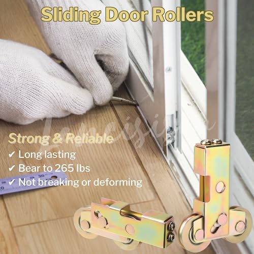 2Pcs Sliding Door Tandem Roller, Heavy-Duty 1-1/4 Inch Sliding - Image 4