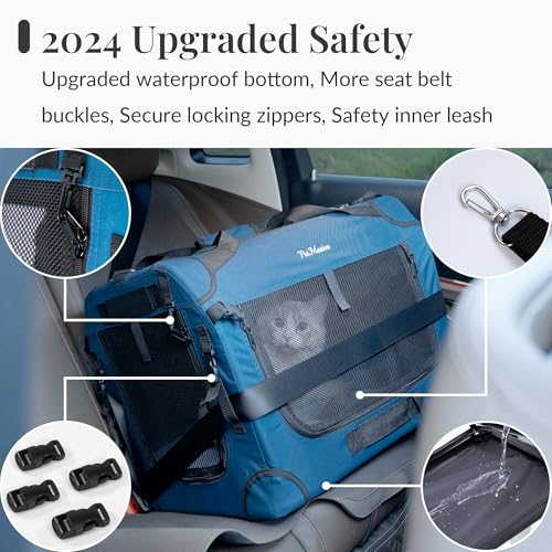 Extra Large Cat Carrier for 2 Cats, Collapsible Soft Sided - Image 4