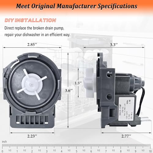 DD31-00005A Dishwasher Drain Pump - Dishwasher Pump Replacement - Image 3