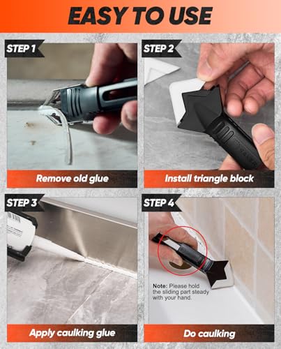 Saker Silicone Caulking Tool 3-in-1 Grout Removal Tool - Image 3