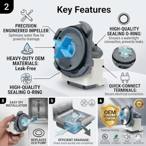 DD81-02635A B20-3A01 Dishwasher Drain Pump Replacement – OEM - Image 5