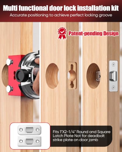 Door Latch Mortise Tool for Router, Aluminum Alloy Door - Image 3