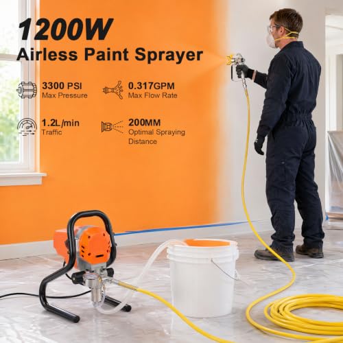 1200W Airless Paint Sprayer, 3000PSI High Efficiency | Home Repair - Image 4