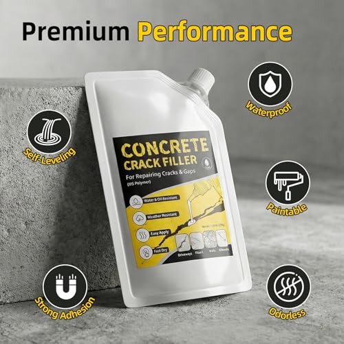 Pack of 4 Self Leveling Concrete Crack Filler, Cement | Home Repair - Image 4