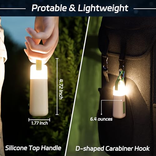 Rechargeable Camping Lantern, 350h Runtime Mini Flashlight - Image 8