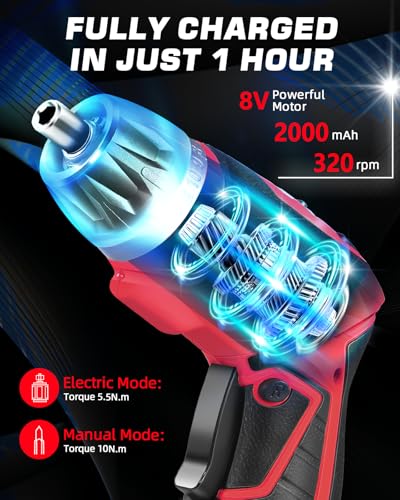 Cordless Electric Screwdriver Set, 8V 10Nm Rechargeable - Image 3