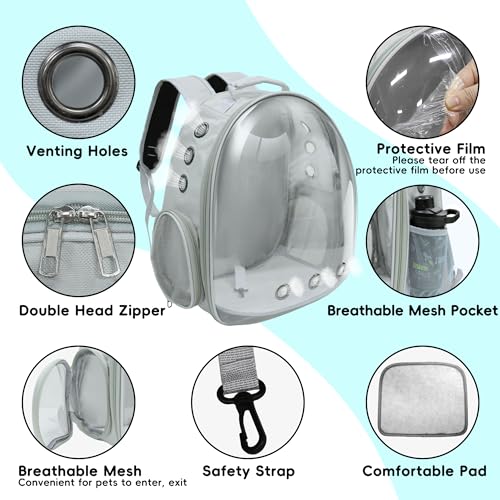 Cat Backpack, Airline Approved Bubble Carrying Bag | Pet Essentials - Image 5