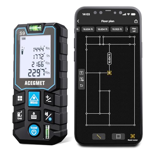 S9 229ft/70m Laser Measuring Tool with Phone App - Image 2