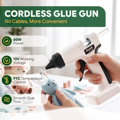 Cordless Hot Glue Gun, 6000mAh 60-Min Battery - Image 4