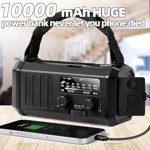 Emergency Weather Radio with NOAA Alert, Portable Solar - Image 5
