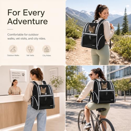 Cat Backpack Carrier for Small Dogs and Medium cat Puppy - Image 6
