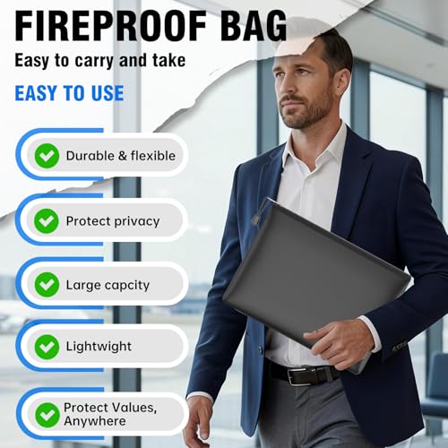 Fireproof Document Bag with Zipper,File Organizer - Image 6