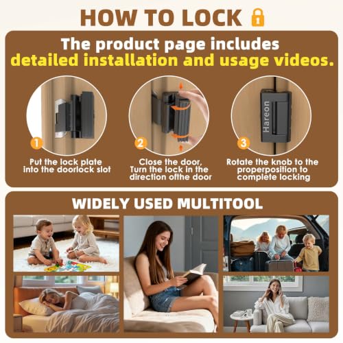 Portable Door Lock, Door Reinforcement Lock - Image 7
