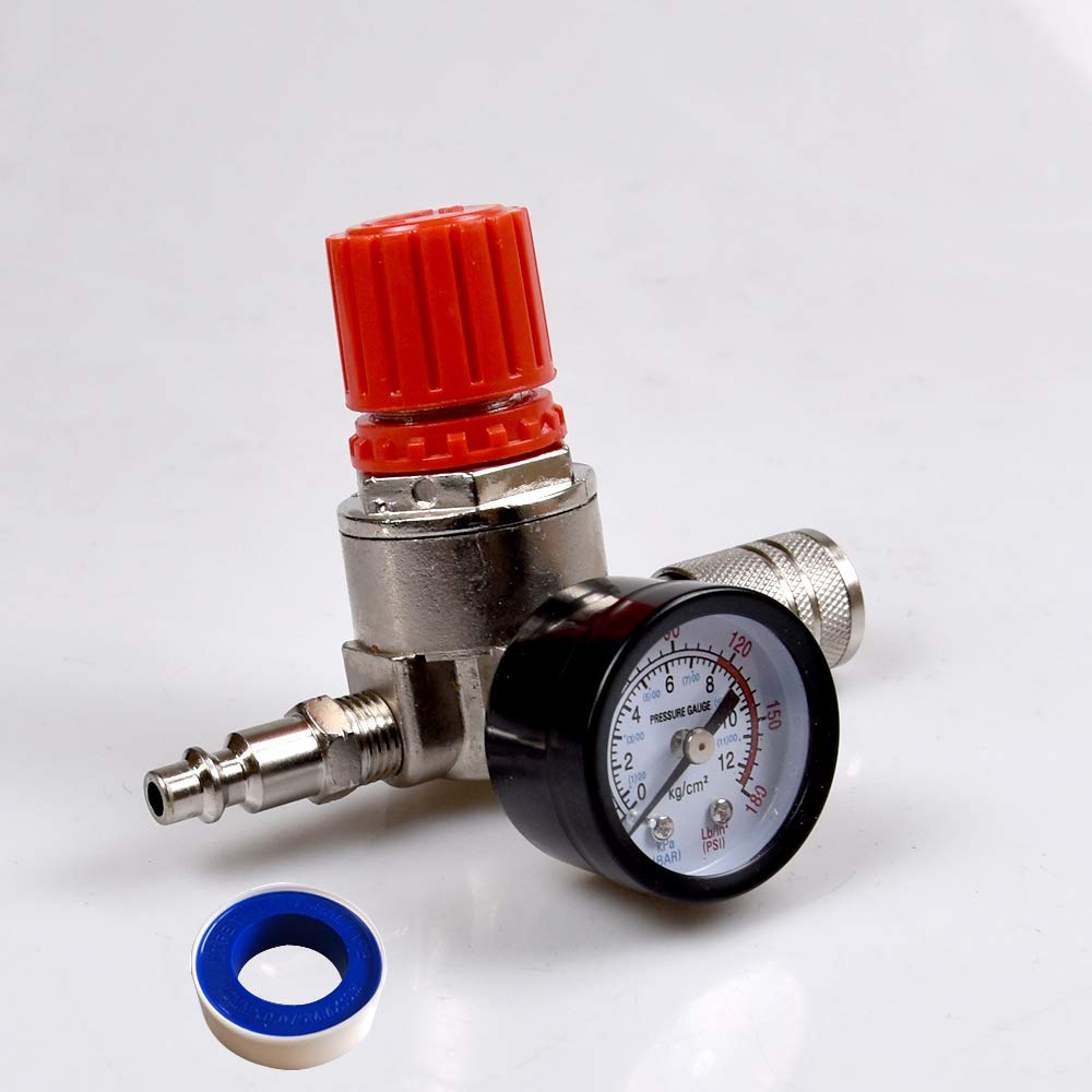 Air compressor pressure regulator 1/4" mini pressure gauge - Image 1