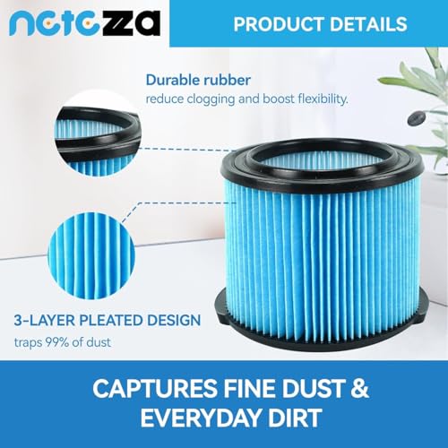 2 Pack VF3500 Filters Compatible with Rigid 4 Gallon Shop Vacuum - Image 6
