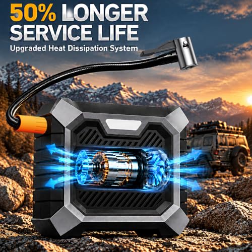 Tire Inflator Portable Air Compressor, 150 PSI DC 12V Air - Image 6