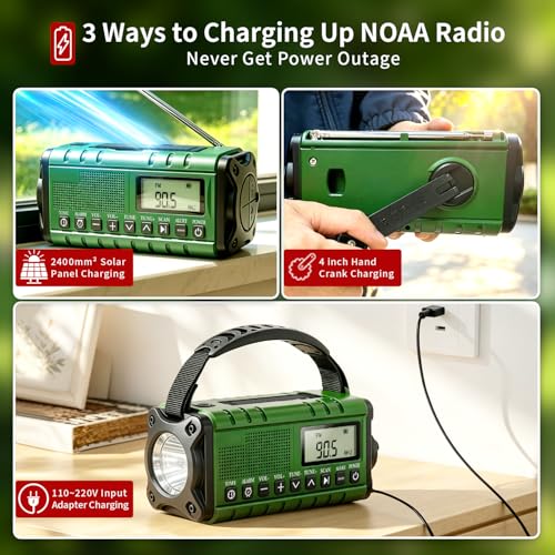10000mAh/37000mWh Emergency Radio-Weather Radio Portable - Image 5