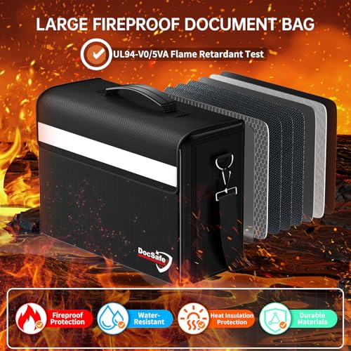 DocSafe Fireproof Document Bag with Multiple | Home Organization - Image 3
