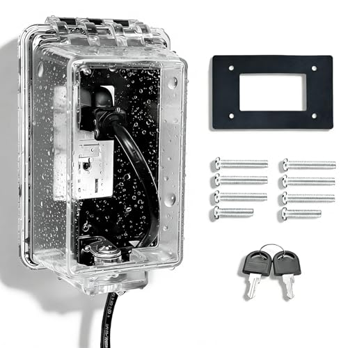 Outdoor Weatherproof Electrical Outlet Cover with Lock, Fits Most - Image 2