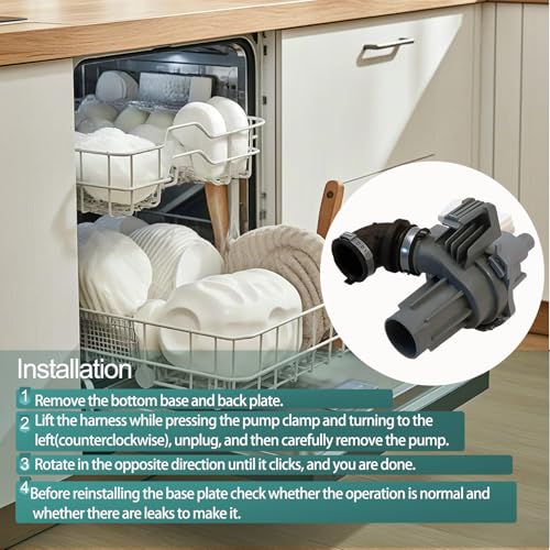 WDF520PADM7 WDF341PAPW2/1 WDP540HAMZ4 Dishwasher Circulation Pump - Image 8