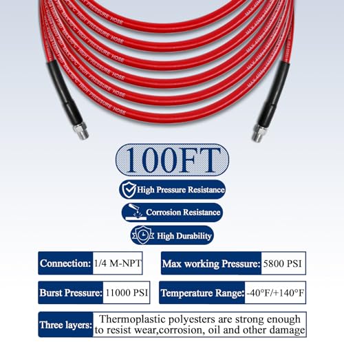 100FT Sewer Jetter Kit for Pressure Washer, 1/4''NPT Drain - Image 4